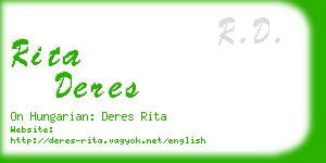 rita deres business card